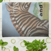 Zebra Portrait, Amboseli: Der Geist der Savanna Geschirrtuch (Gefaltet)