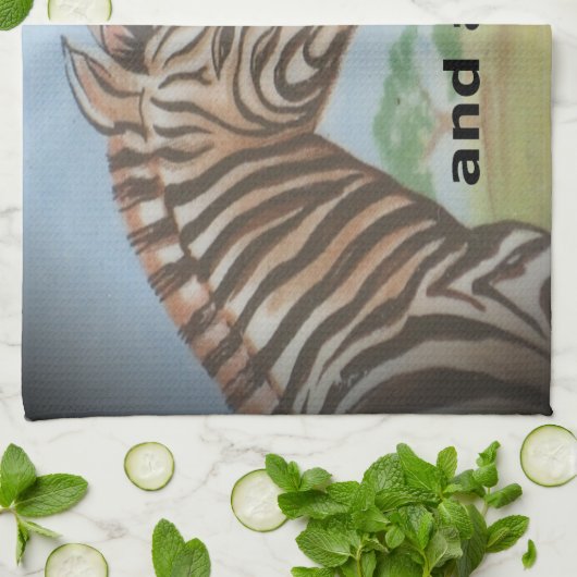 Zebra Portrait, Amboseli: Der Geist der Savanna Geschirrtuch (Gefaltet)