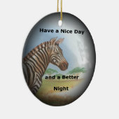 Zebra Portrait, Amboseli: Der Geist der Savanna Keramik Ornament (Rechts)