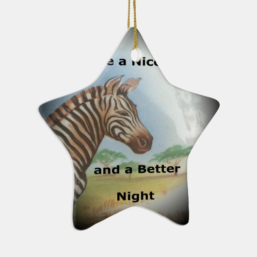 Zebra Portrait, Amboseli: Der Geist der Savanna Keramikornament (Rechts)
