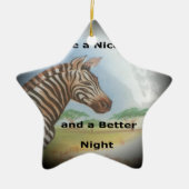 Zebra Portrait, Amboseli: Der Geist der Savanna Keramikornament (Vorne)