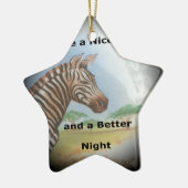 Zebra Portrait, Amboseli: Der Geist der Savanna Keramikornament (Links)