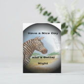 Zebra Portrait, Amboseli: Der Geist der Savanna Postkarte (Stehend Vorderseite)