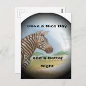 Zebra Portrait, Amboseli: Der Geist der Savanna Postkarte (Vorne/Hinten)