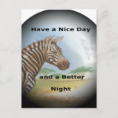 Zebra Portrait, Amboseli: Der Geist der Savanna Postkarte (Vorderseite)