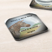 Zebra Portrait, Amboseli: Der Geist der Savanna Untersetzer (Linke Seite)