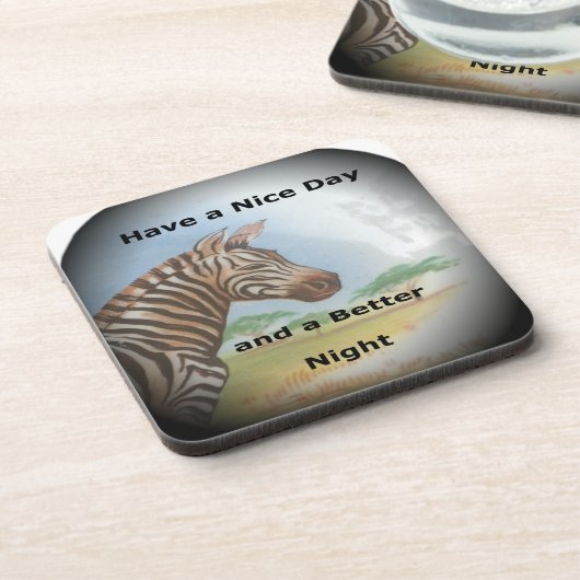 Zebra Portrait, Amboseli: Der Geist der Savanna Untersetzer (Linke Seite)