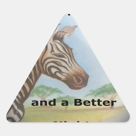 Zebra Portrait, Amboseli: Der Geist des Wilden Dreieckiger Aufkleber (Vorderseite)