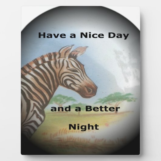 Zebra Portrait, Amboseli: Der Geist des Wilden Fotoplatte (Vorderseite)