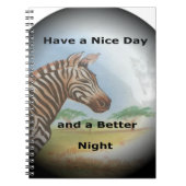 Zebra Portrait, Amboseli: Der Geist des Wilden Notizblock (Vorderseite)