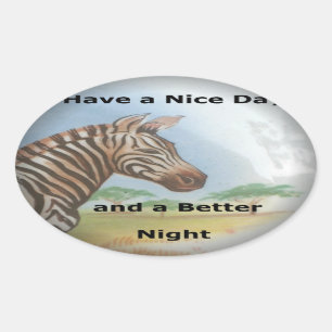 Zebra Portrait, Amboseli: Der Geist des Wilden Ovaler Aufkleber