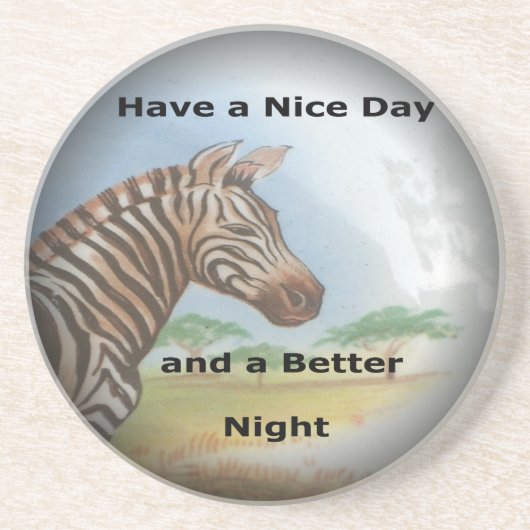 Zebra Portrait, Amboseli: Der Geist des Wilden Sandstein Untersetzer (Vorne)