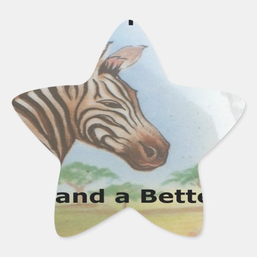 Zebra Portrait, Amboseli: Der Geist des Wilden Stern-Aufkleber (Vorderseite)