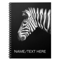 Zebra-Portrait auf Personalisiertem Schwarz