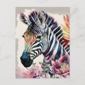 Zebra Portrait Frische Pasta machen Postkarte (Vorderseite)