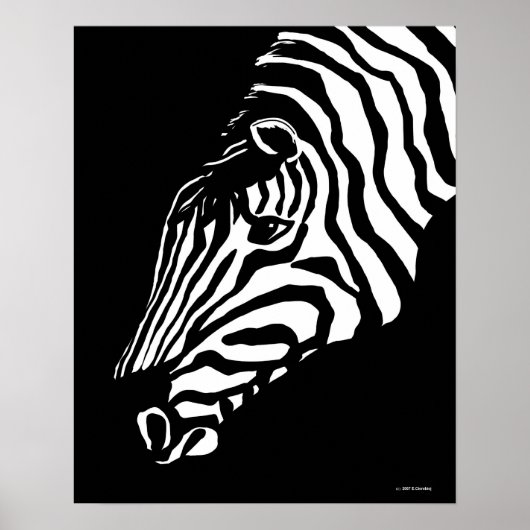 Zebra Portrait Poster Art (Vorne)