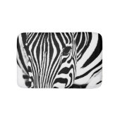 Zebra-Portrait schwarz-weiß Badematte (Vorderseite)