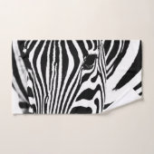Zebra-Portrait schwarz-weiß Badhandtuch Set (Handtuch)