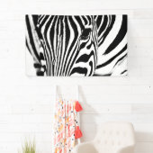 Zebra-Portrait schwarz-weiß Banner (Insitu)