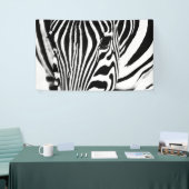Zebra-Portrait schwarz-weiß Banner (Messeveranstaltung)
