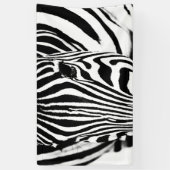 Zebra-Portrait schwarz-weiß Banner (Vertikal)