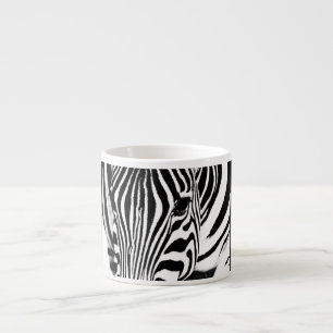 Zebra-Portrait schwarz-weiß Espressotasse