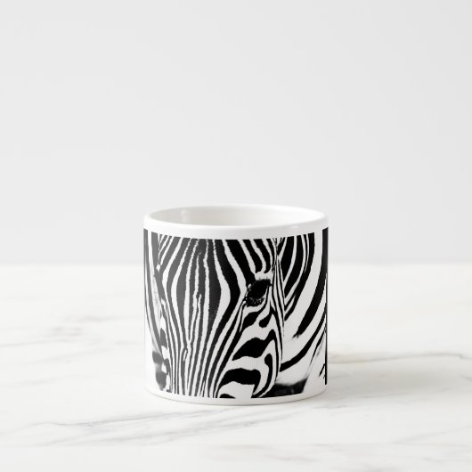 Zebra-Portrait schwarz-weiß Espressotasse (Vorderseite)