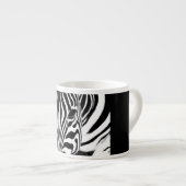 Zebra-Portrait schwarz-weiß Espressotasse (Vorderseite Rechts)