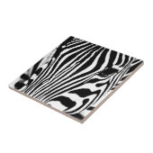 Zebra portrait schwarz-weiß fliese (Seite)