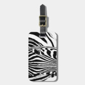 Zebra-Portrait schwarz-weiß Gepäckanhänger (Vorderseite vertikal)