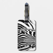 Zebra-Portrait schwarz-weiß Gepäckanhänger (Rückseite vertikal)
