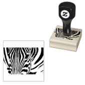 Zebra-Portrait schwarz-weiß Gummistempel (Stempel)