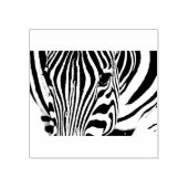 Zebra-Portrait schwarz-weiß Gummistempel (Prägung)