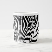 Zebra portrait schwarz-weiß Jumbo-Tasse (Vorderseite)