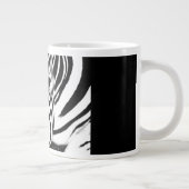 Zebra portrait schwarz-weiß Jumbo-Tasse (Rechts)