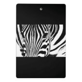 Zebra-Portrait schwarz-weiß Mini Klemmbrett (Rückseite)