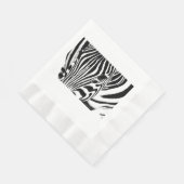 Zebra-Portrait schwarz-weiß Serviette (Ecke)