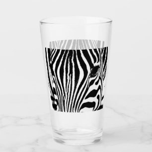 Zebra portrait Schwarzweiß-Foto Glas