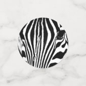 Zebra portrait Schwarzweiß-Foto Konfetti (Klein Vorderseite)