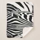 Zebra portrait Schwarzweiß-Foto Sherpadecke (Vorderseite)