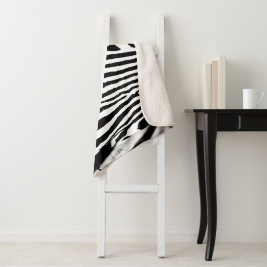 Zebra portrait Schwarzweiß-Foto Sherpadecke (Beispiel)