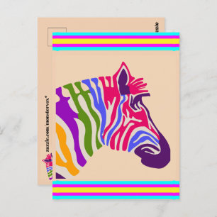 Zebra Postcard Postkarte