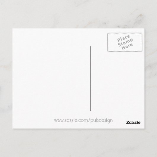 Zebra Postcard Postkarte (Rückseite)