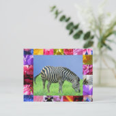 Zebra Postcard Postkarte (Stehend Vorderseite)