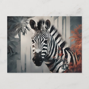 Zebra Postcard Postkarte