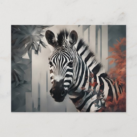Zebra Postcard Postkarte (Vorderseite)