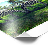 Zebra Poster für Afrika Liebhaber (Ecke)