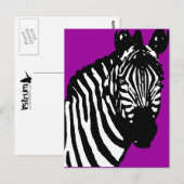 Zebra. Postkarte (Vorne/Hinten)