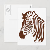 Zebra Postkarte (Vorne/Hinten)