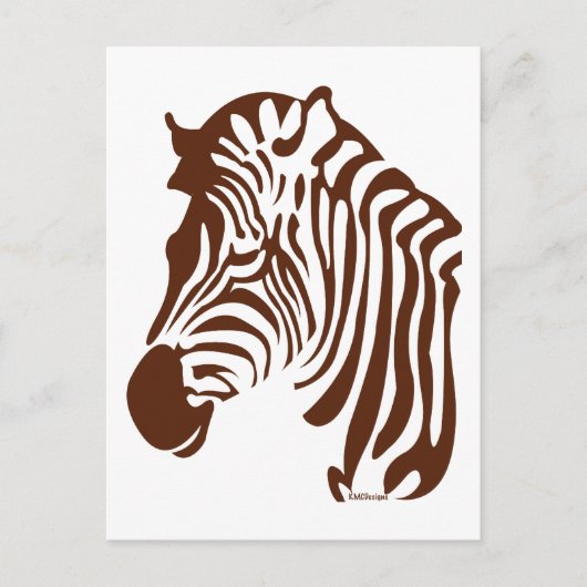 Zebra Postkarte (Vorderseite)